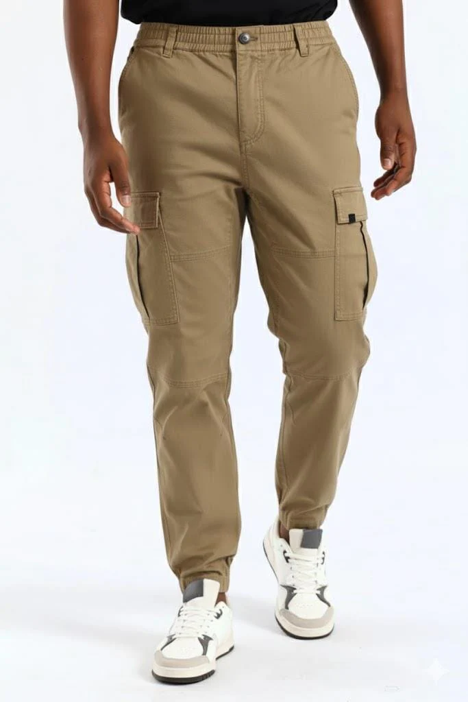 Soviet Zadig Mens Fashion Cargo Pants Khaki