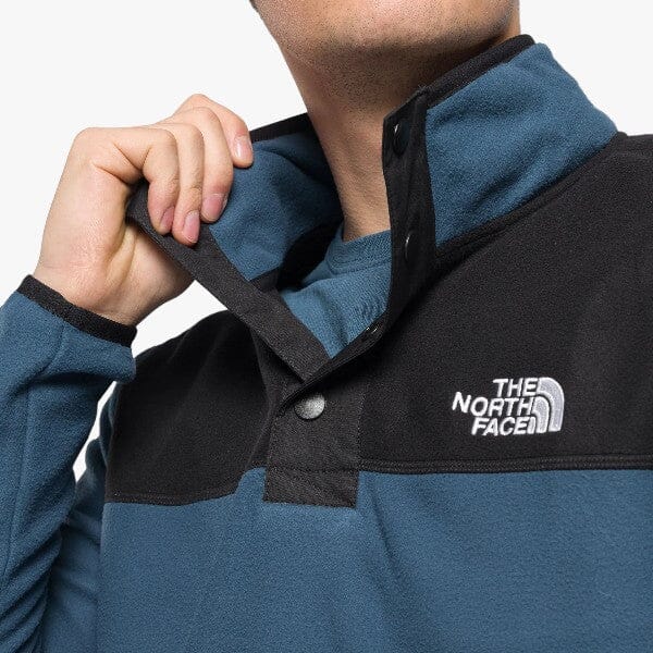 The North Face Home safe Snap Neck Fleece Pullover Blue Black - Image 4