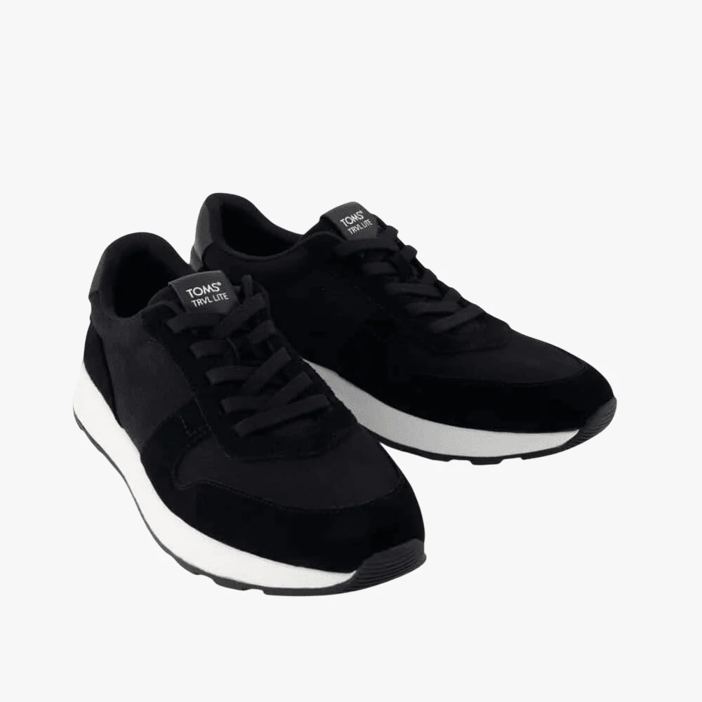 Toms Mens Travel Lite Retro Sneaker Black