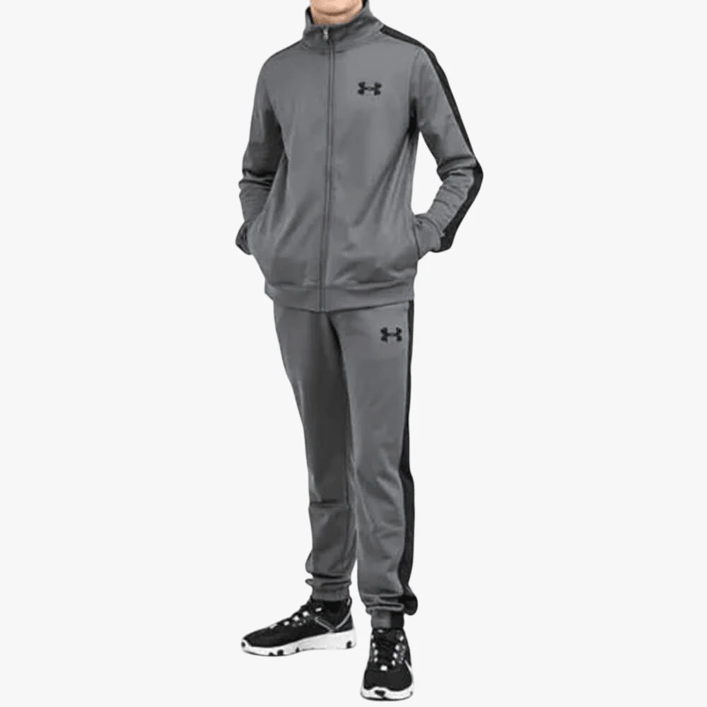 Under Armour Boys Rival Knit Tracksuit Set 012 Pitch Gray