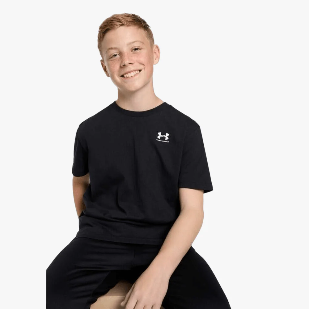 Under Armour Boys Sportstyle Lc Short Sleeve Tee 001 Black