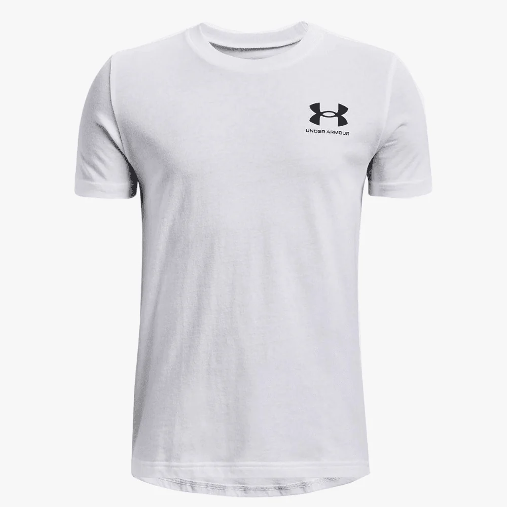 Under Armour Boys Sportstyle Left Chest Short Sleeve Tee 100 Grey