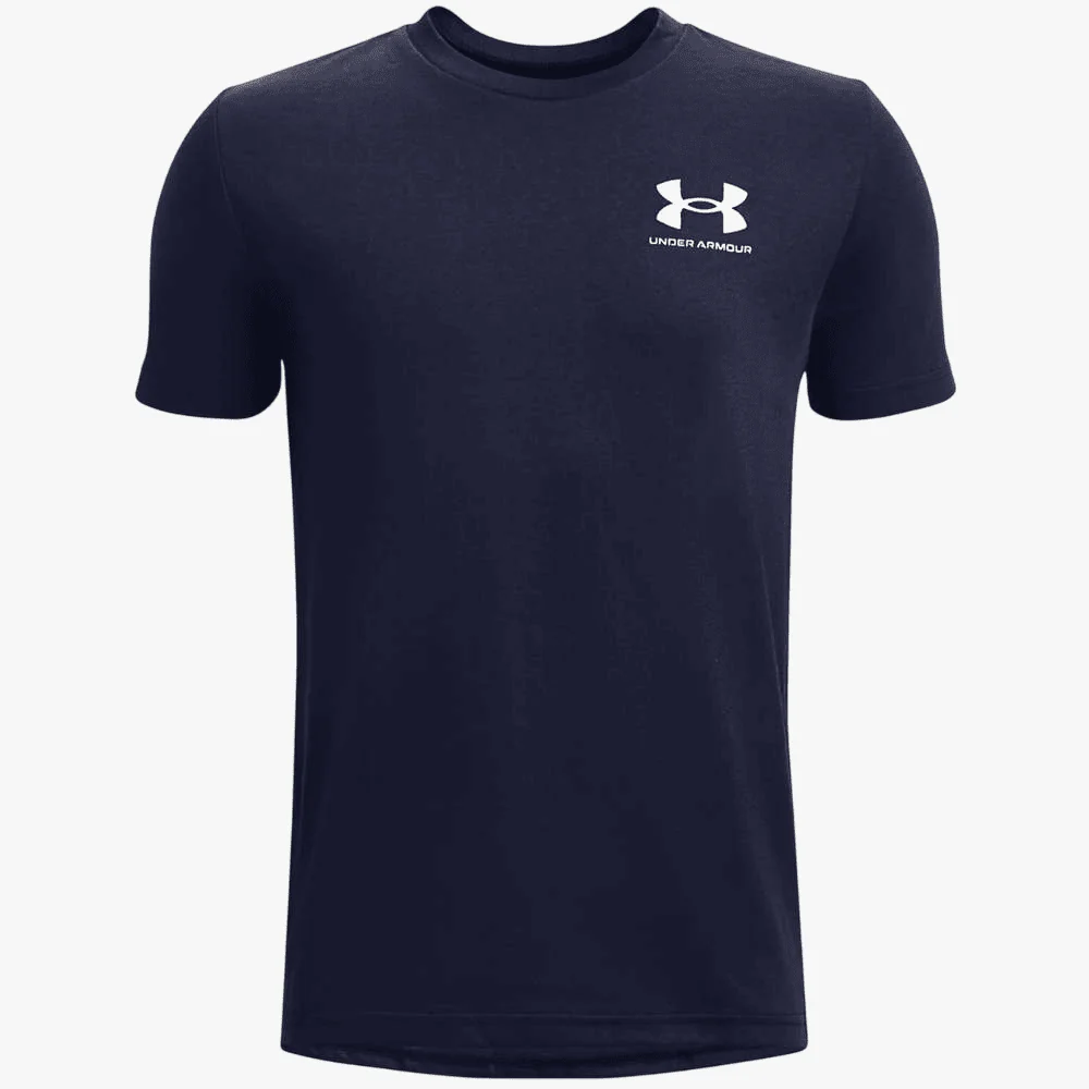 Under Armour Boys Sportstyle Left Chest Short Sleeve Tee 410 Navy