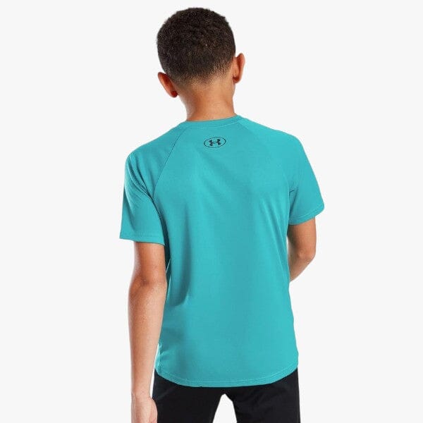 Under Armour Boys Tech Big Logo Short Sleeve Tee 464 Blue - Image 2