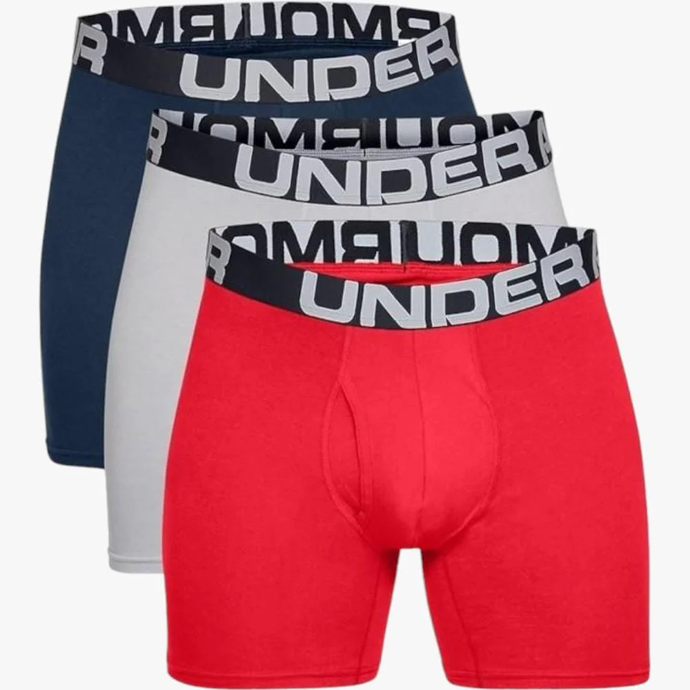 Under Armour Mens Charged Cotton 6" Boxerjock 600 Red