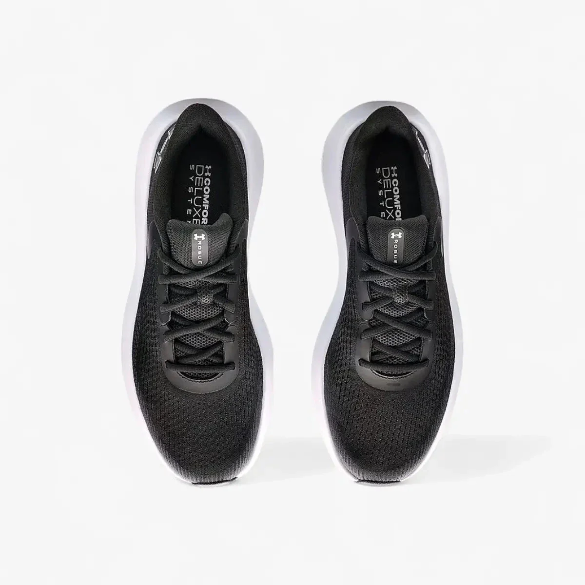 Under Armour Mens Charged Rogue 5 Sneaker Black White - Image 4