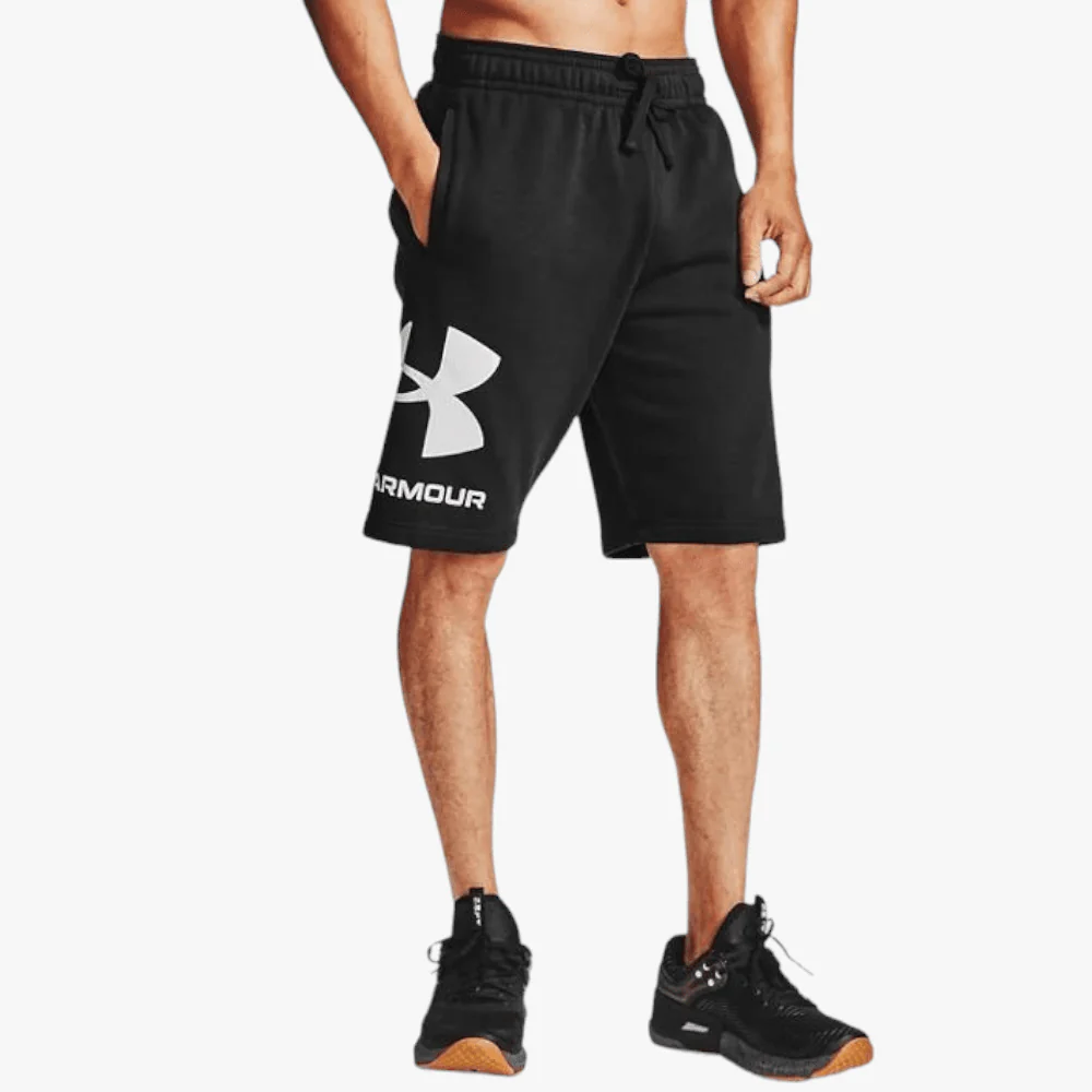 Under Armour Mens Rival Fleece Big Logo Shorts 001 Black