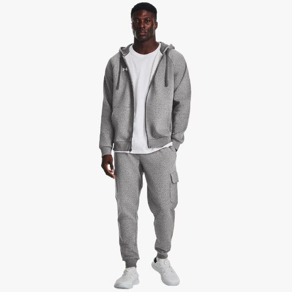 Under Armour Men's Rival Fleece Full Zip Hoodie 025 Grey - Image 3
