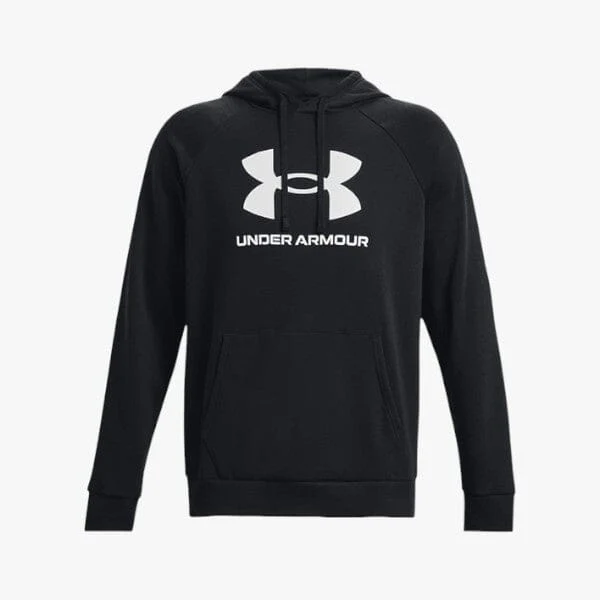 Under Armour Men's Rival Fleece Logo Hoodie Black 001 - Image 4