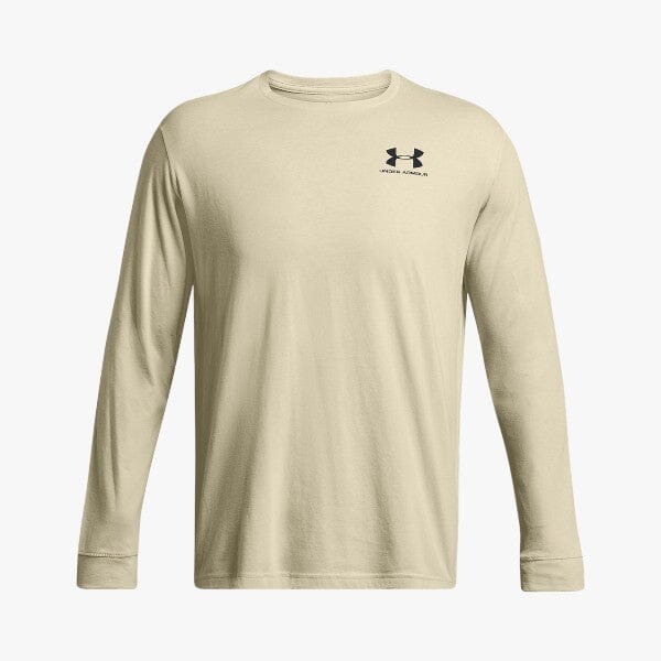 Under Armour Men's Sport style Left Chest Long Sleeve Tee 273 Beige - Image 4