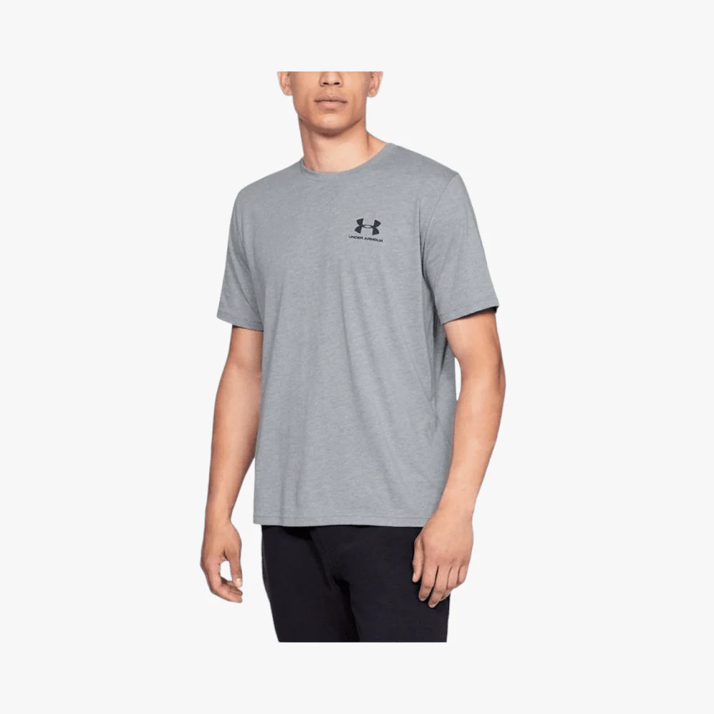 Under Armour Mens Sportstyle Left Chest Short Sleeve Tee Grey