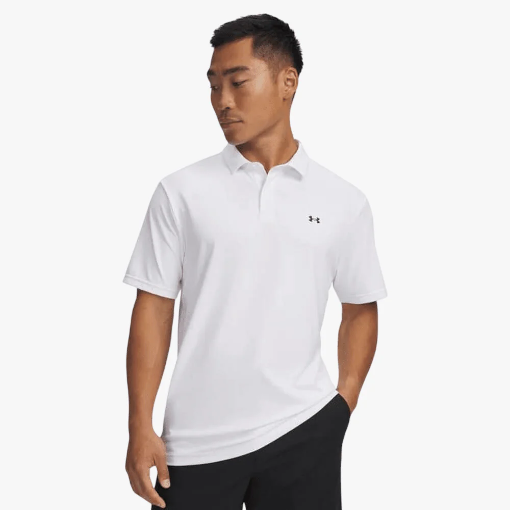 Under Armour Mens T2g Short Sleeve Golfer 100 White