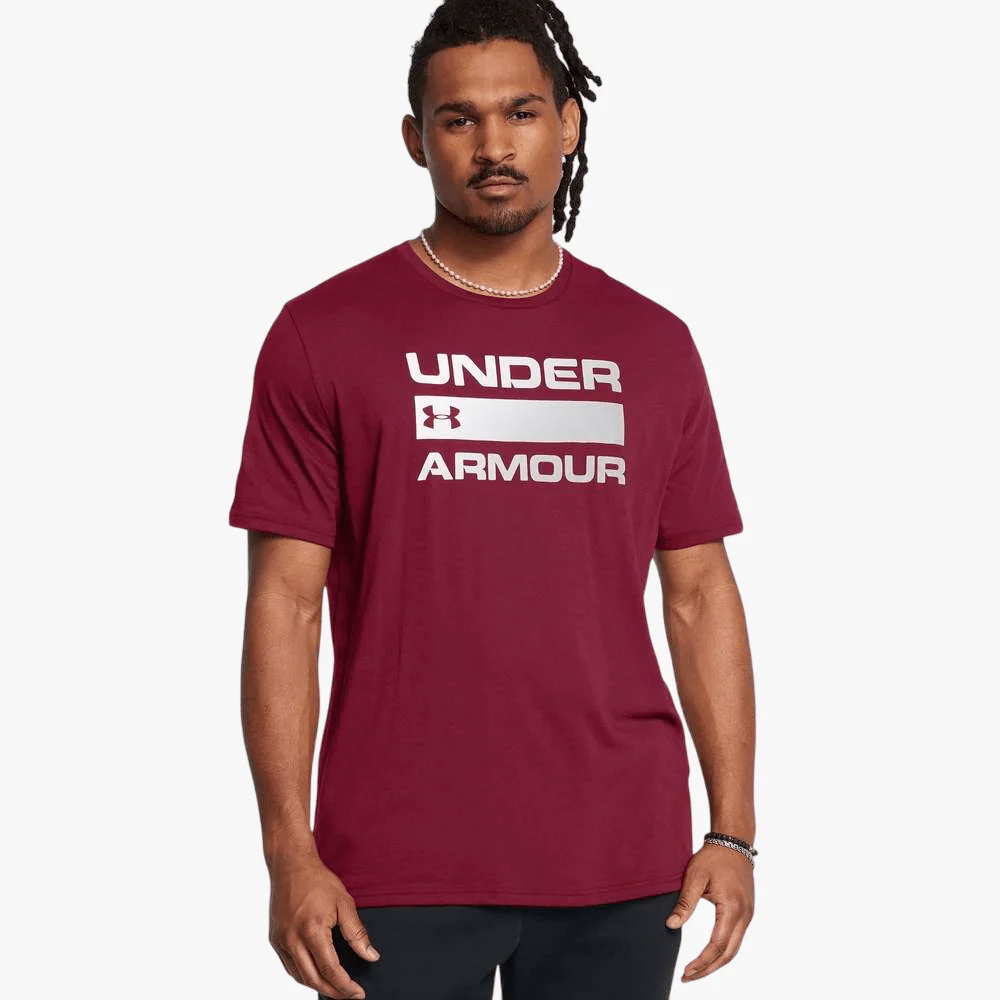 Under Armour Mens Team Issue Wordmark Short Sleeve Tee 625 Maroon