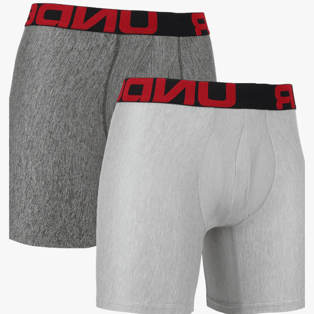 Under Armour Mens Tech 6" 2 Pack Boxer Briefs 011 Multi
