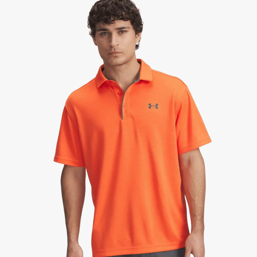 Under Armour Mens Tech Short Sleeve Golfer 847 Orange