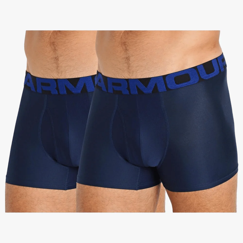 Under Armour Mens Ua Tech 3" Boxerjock 2 Pack 408 Academy