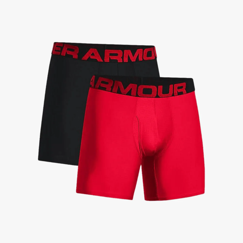Under Armour Mens Ua Tech 6" Boxerjock 2 Pack 600 Multi