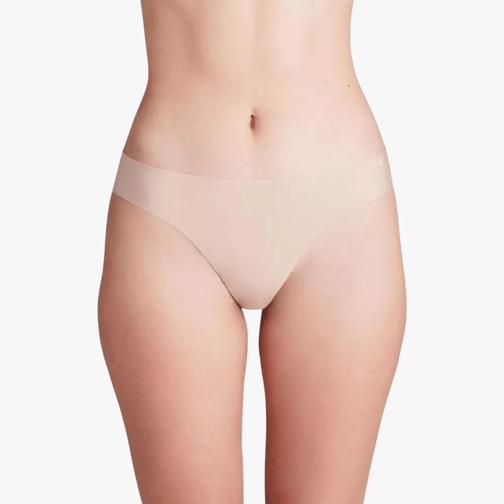 Under Armour Womens No Show Thing 3 Pack Beige