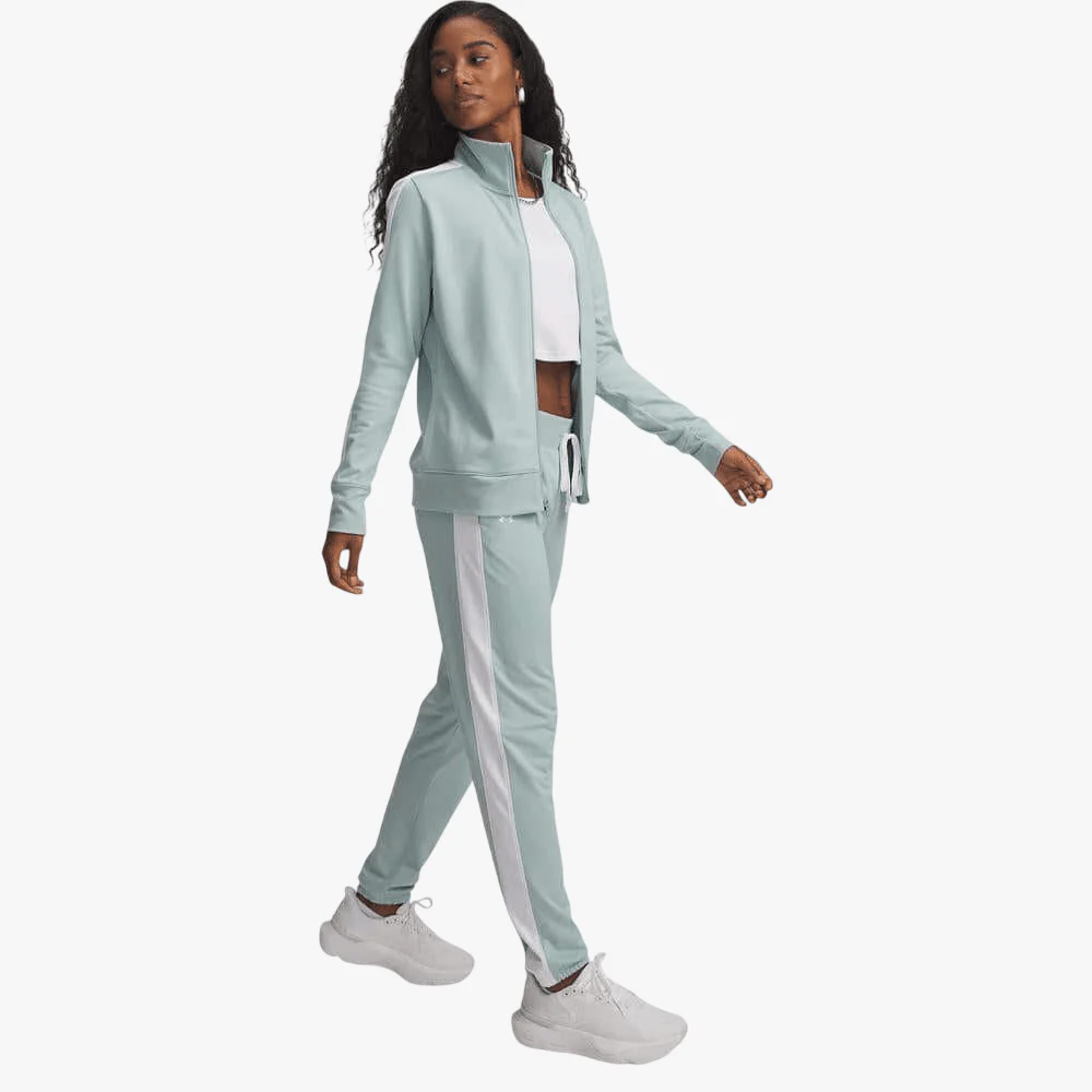 Under Armour Womens Tricot Tracksuit Set 477 Ice Blue