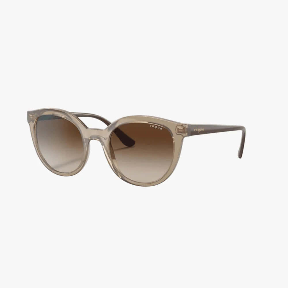 Vogue Ladies Transparent Brown Sunglass Brown Gradient