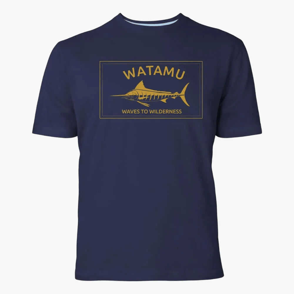 Watamu Mens Wilderness Short Sleeve Tee Navy