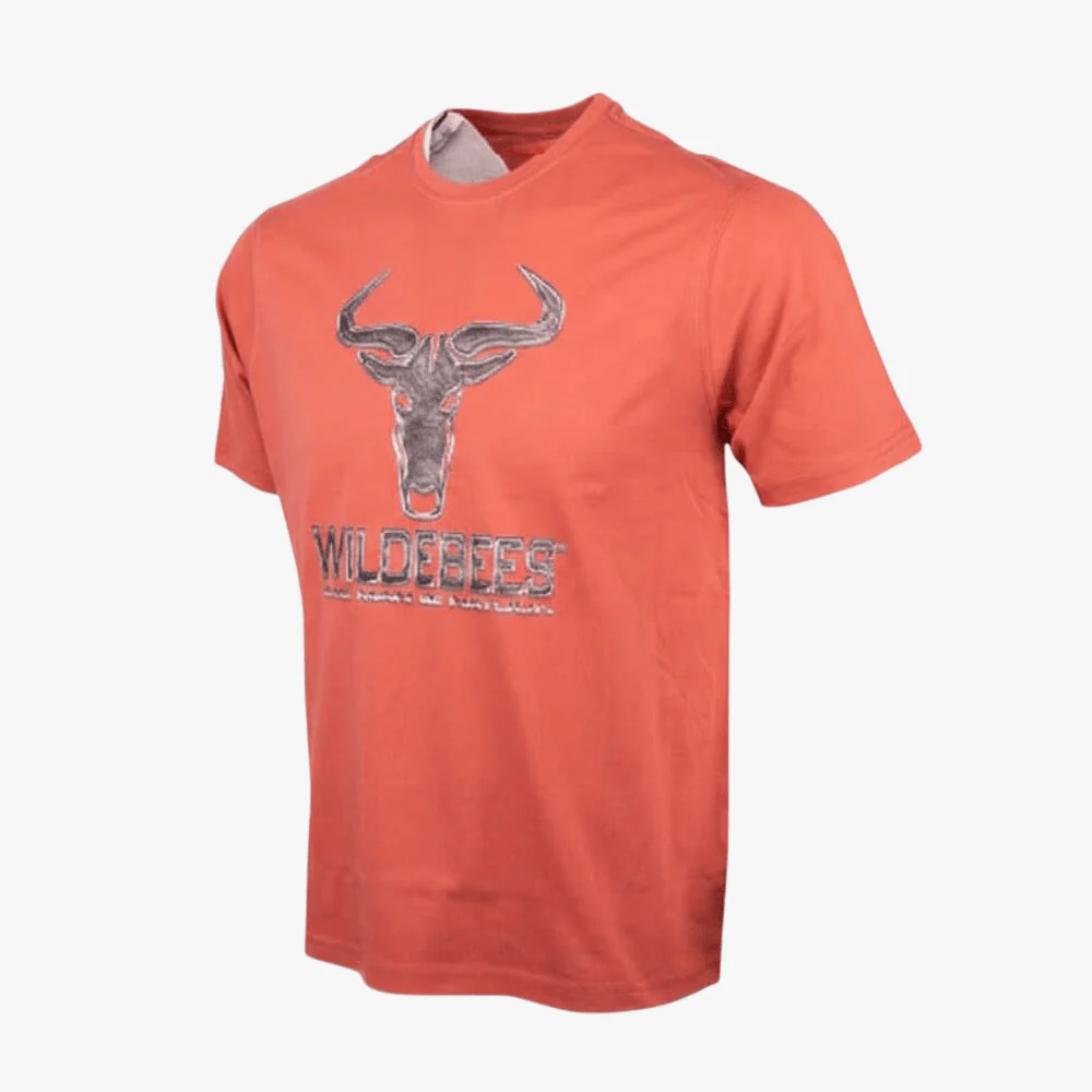 Wildebees Bevel Screed Logo Tee Burnt Rust