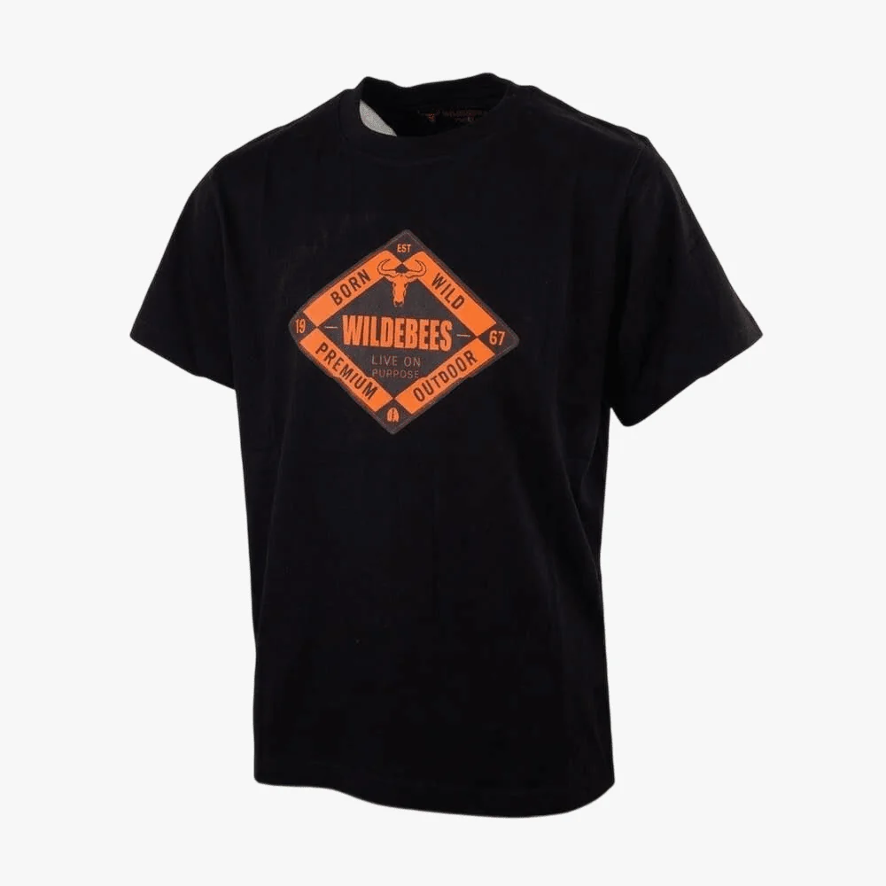 Wildebees Boys Danger Tee Black