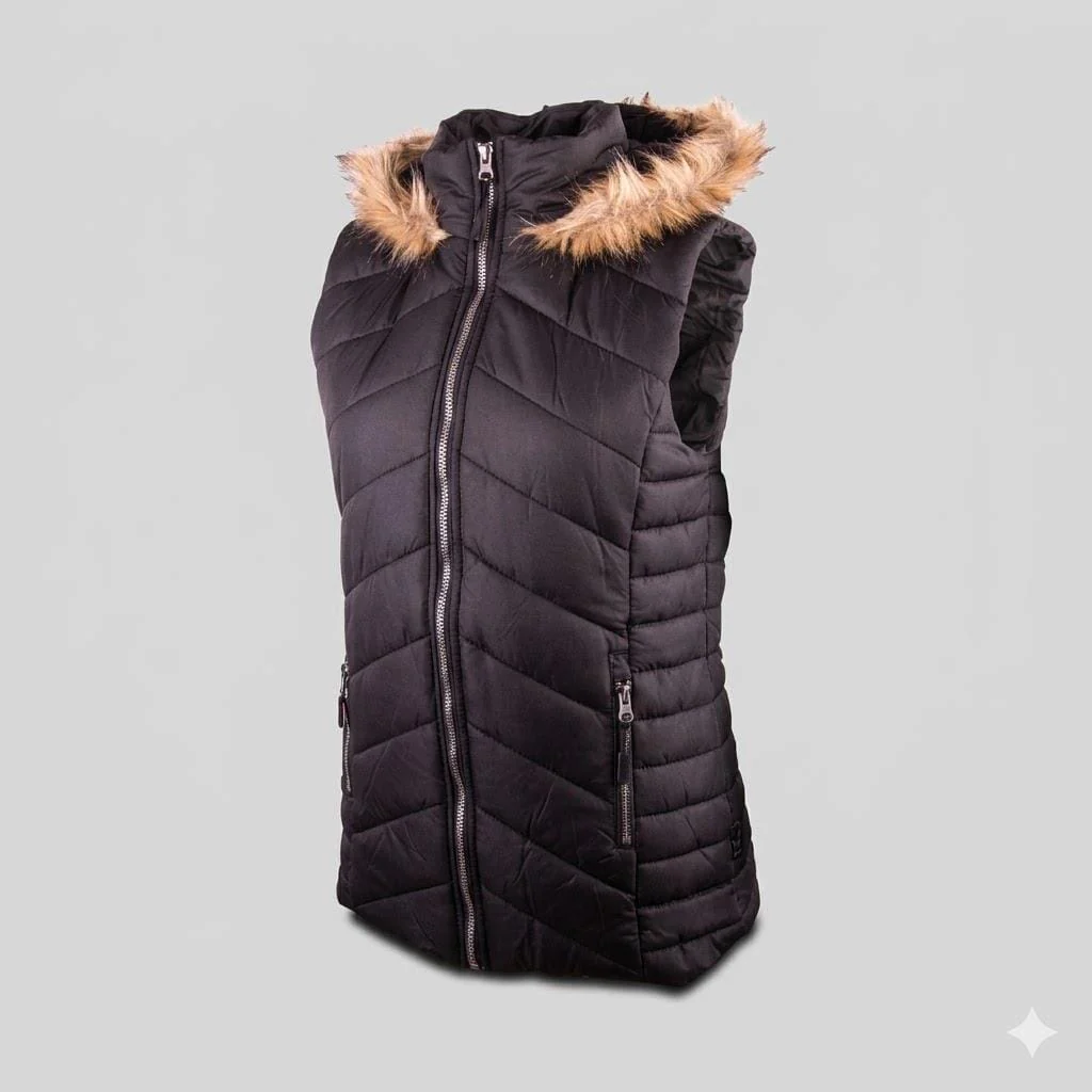 Wildebees Casual Puffer Gilet Black