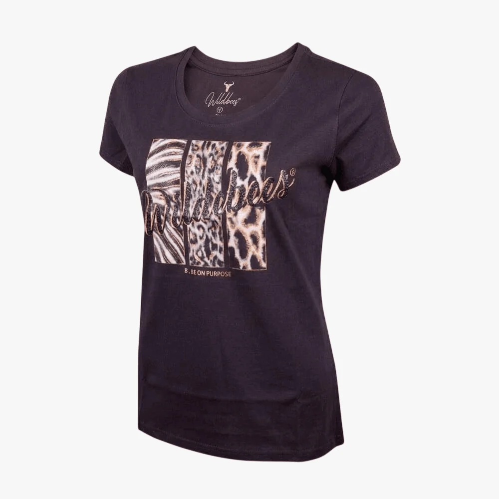 Wildebees Glitzy Gam Fur Tee Graphite