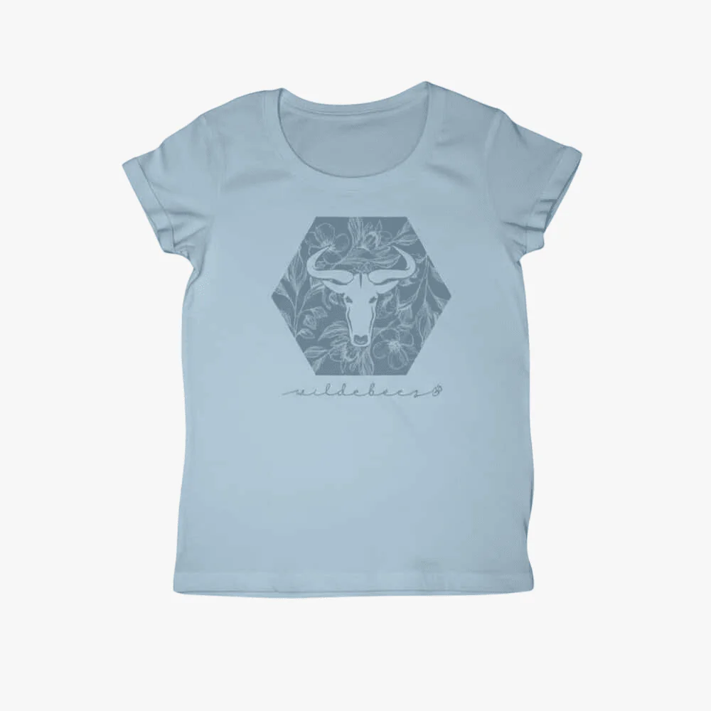 Wildebees Hexagon Logo Tee Arctic Ice
