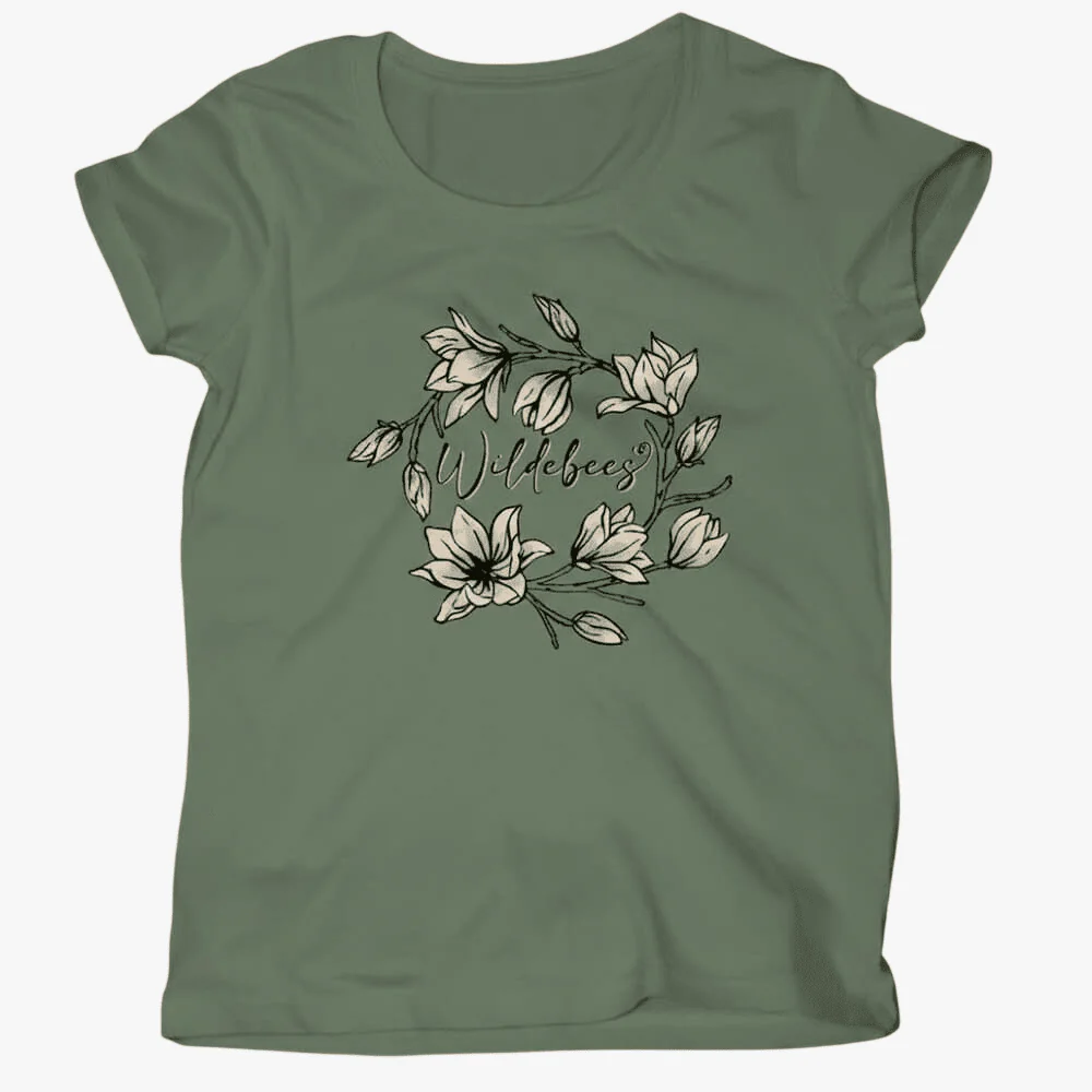Wildebees Mangolia Wreath Tee Sage Leaf