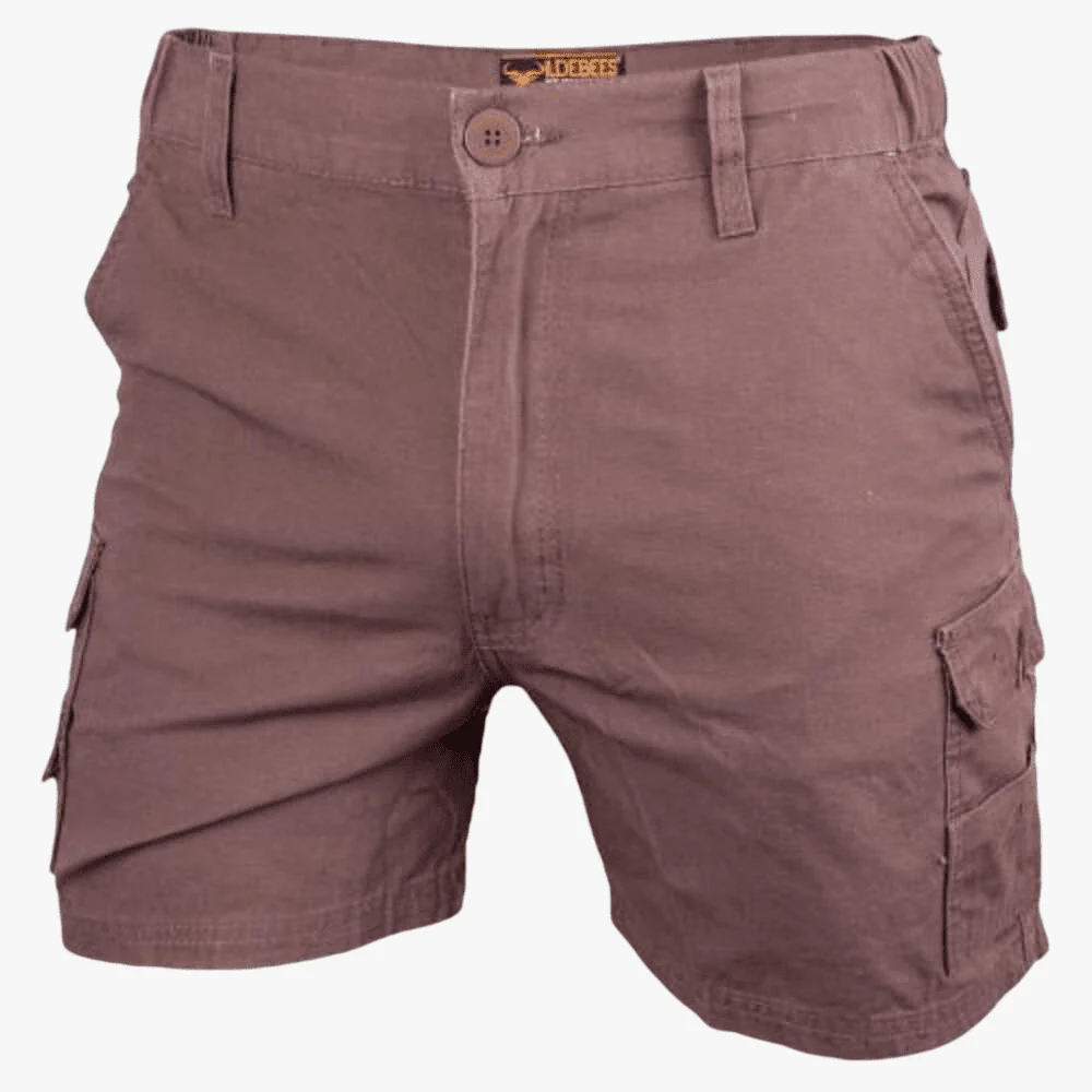Wildebees Mens 12Cm Cargo Short Tobacco