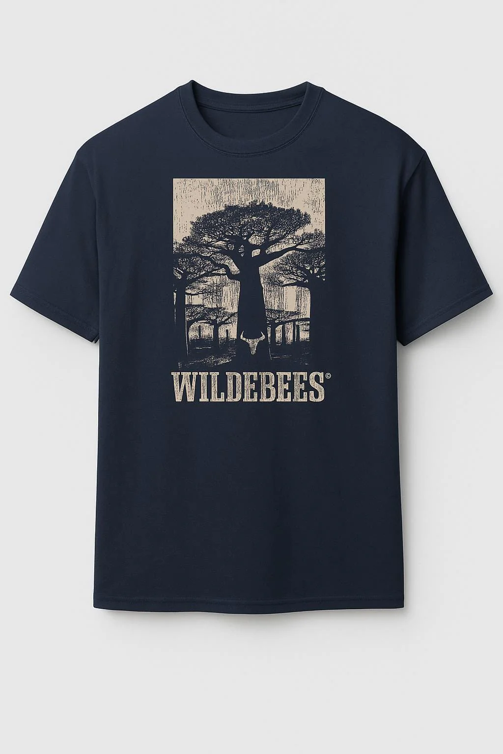 Wildebees Mens Baobab Forest Tee New Navy