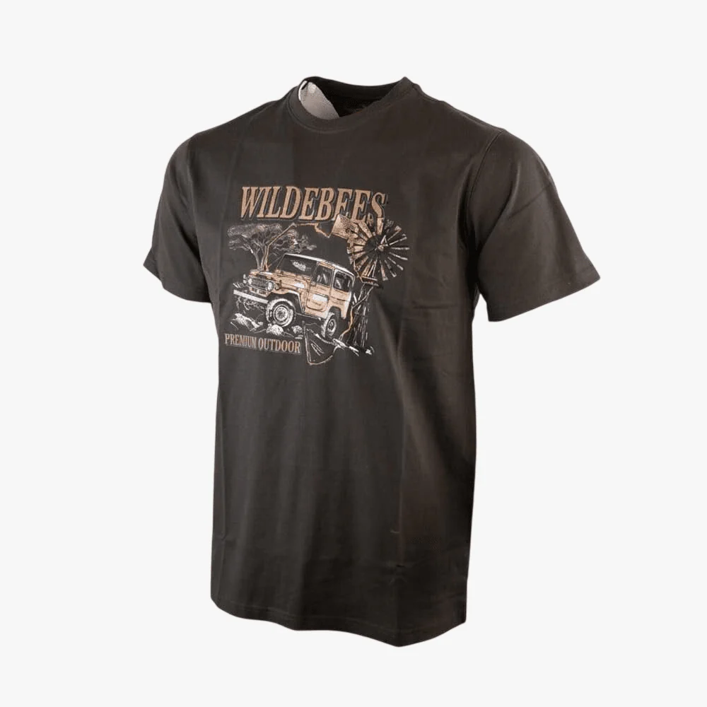 Wildebees Mens Cruising Africa Tee Fatigue