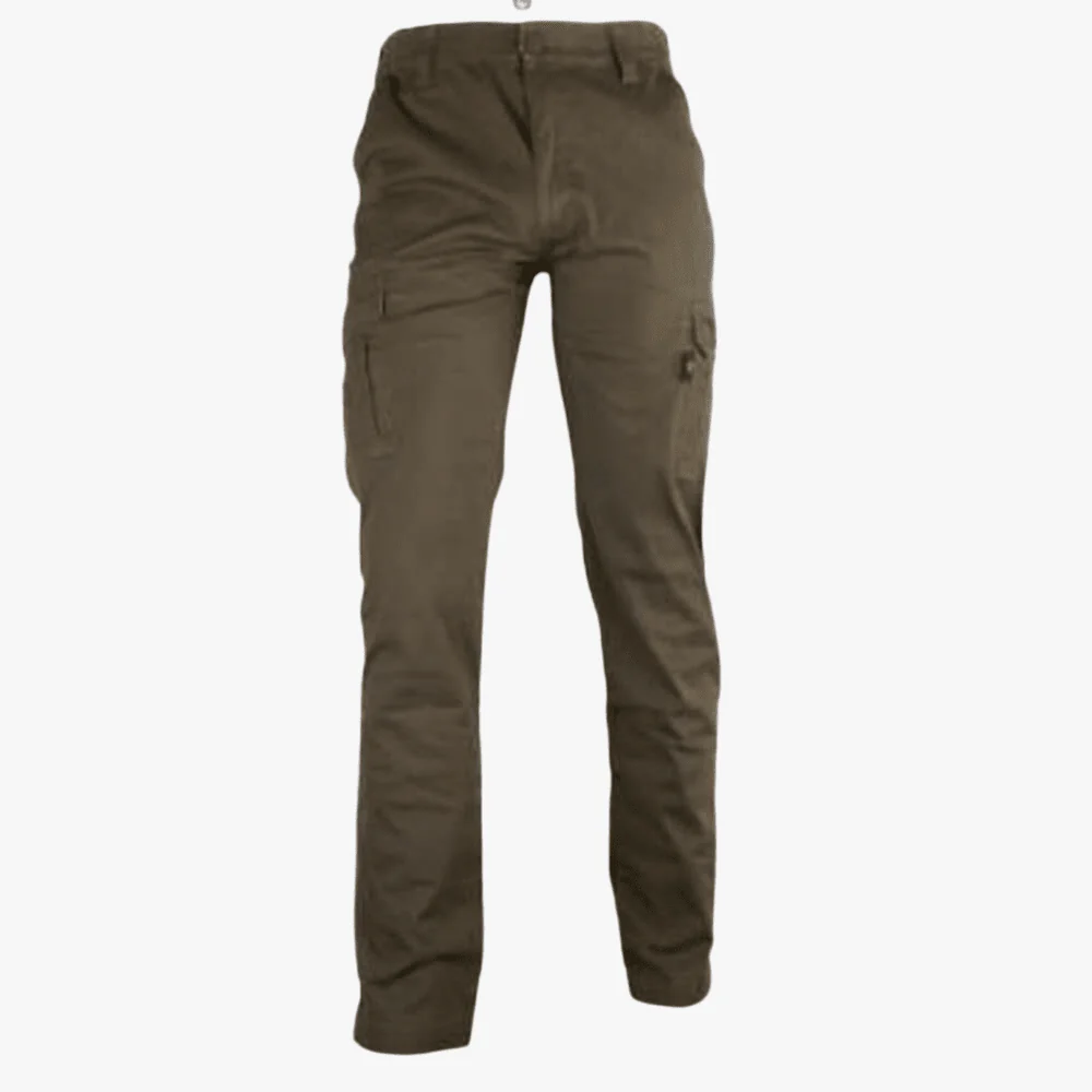 Wildebees Mens Flexi Cargo Pants Olive
