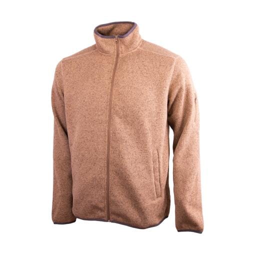 Wildebees Mens French Knit Zip Through Jacket Savannah Melange