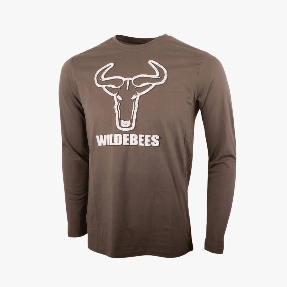 Wildebees Mens Honeycomb Hd Logo Long Sleeve Tee Fatigue