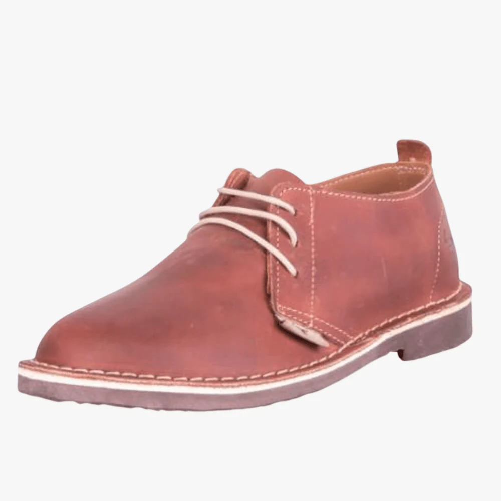 Wildebees Mens Jeremy Laceup Leathe Shoe Tan