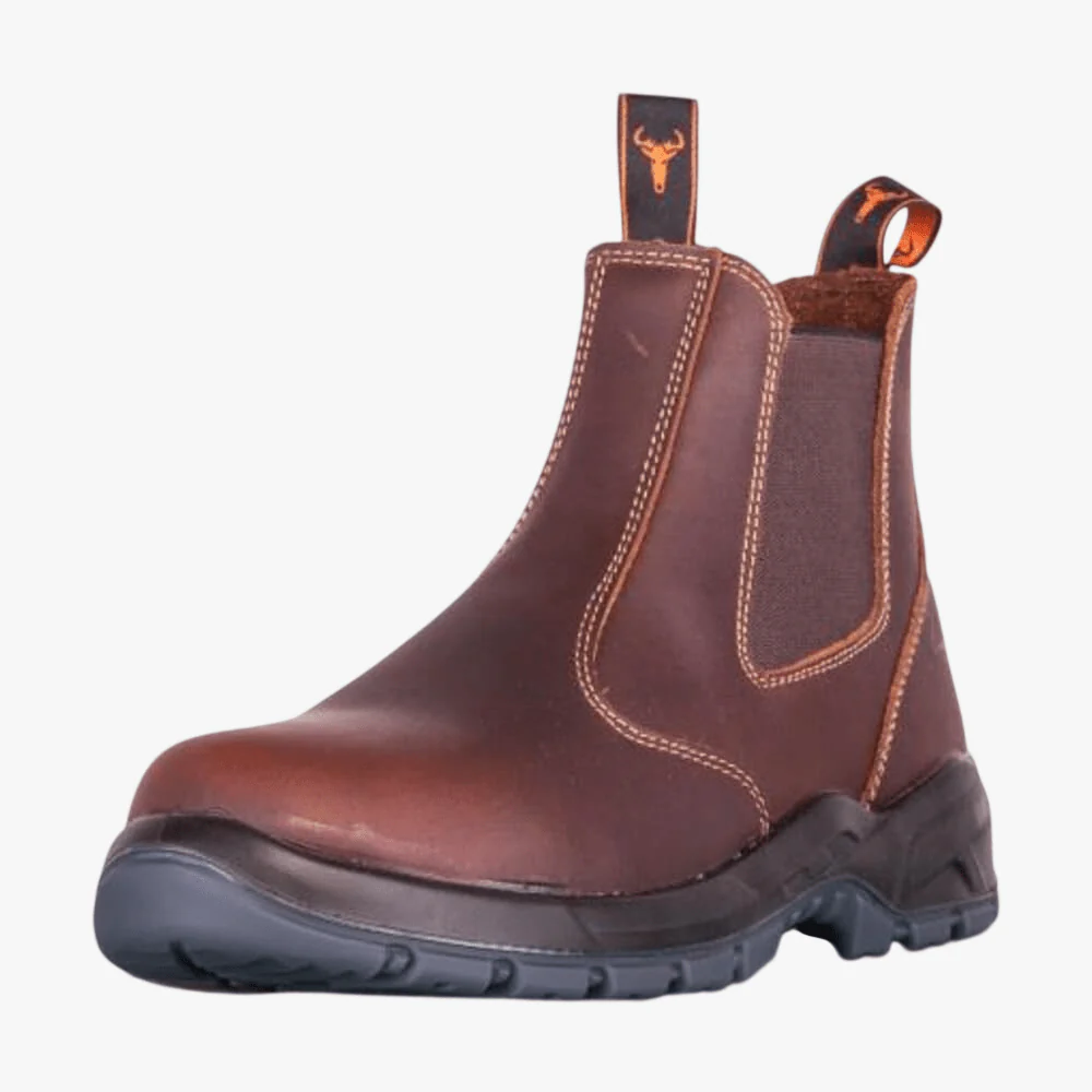 Wildebees Mens Krokodil Chelsea Boot Mid Brown