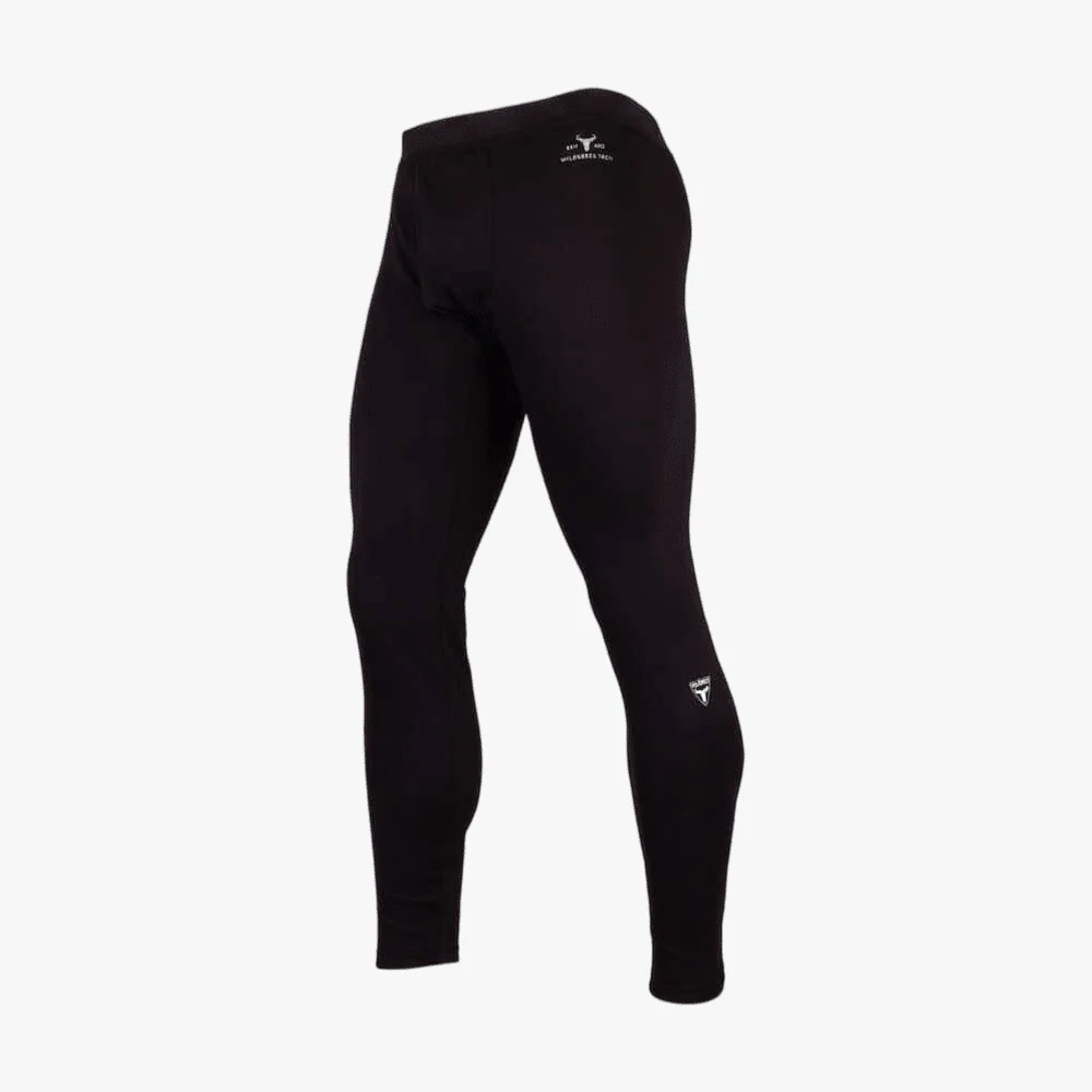 Wildebees Mens Thermal Fleece Base Layer Black