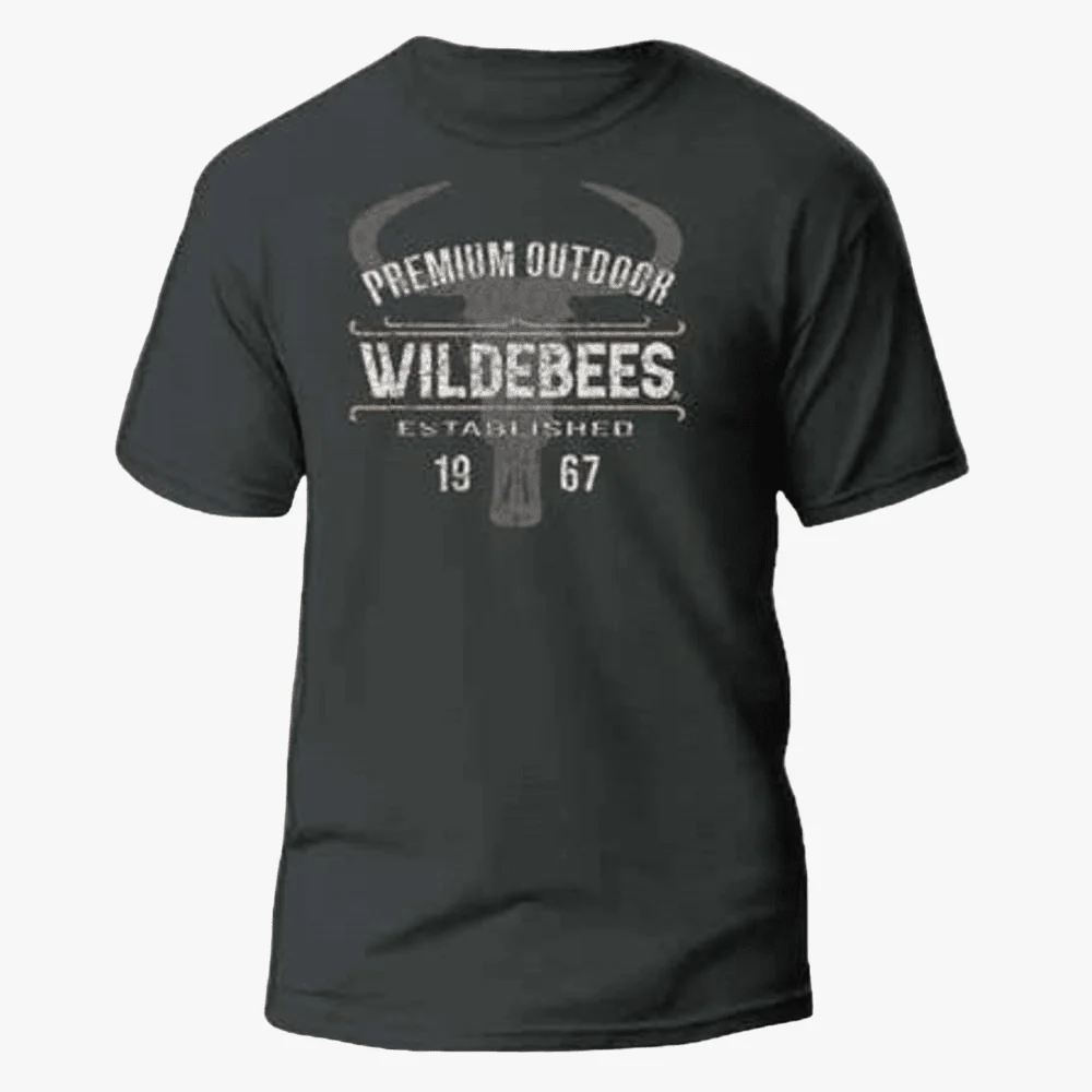 Wildebees Mens Western Tp Short Sleeve Tee Pewter