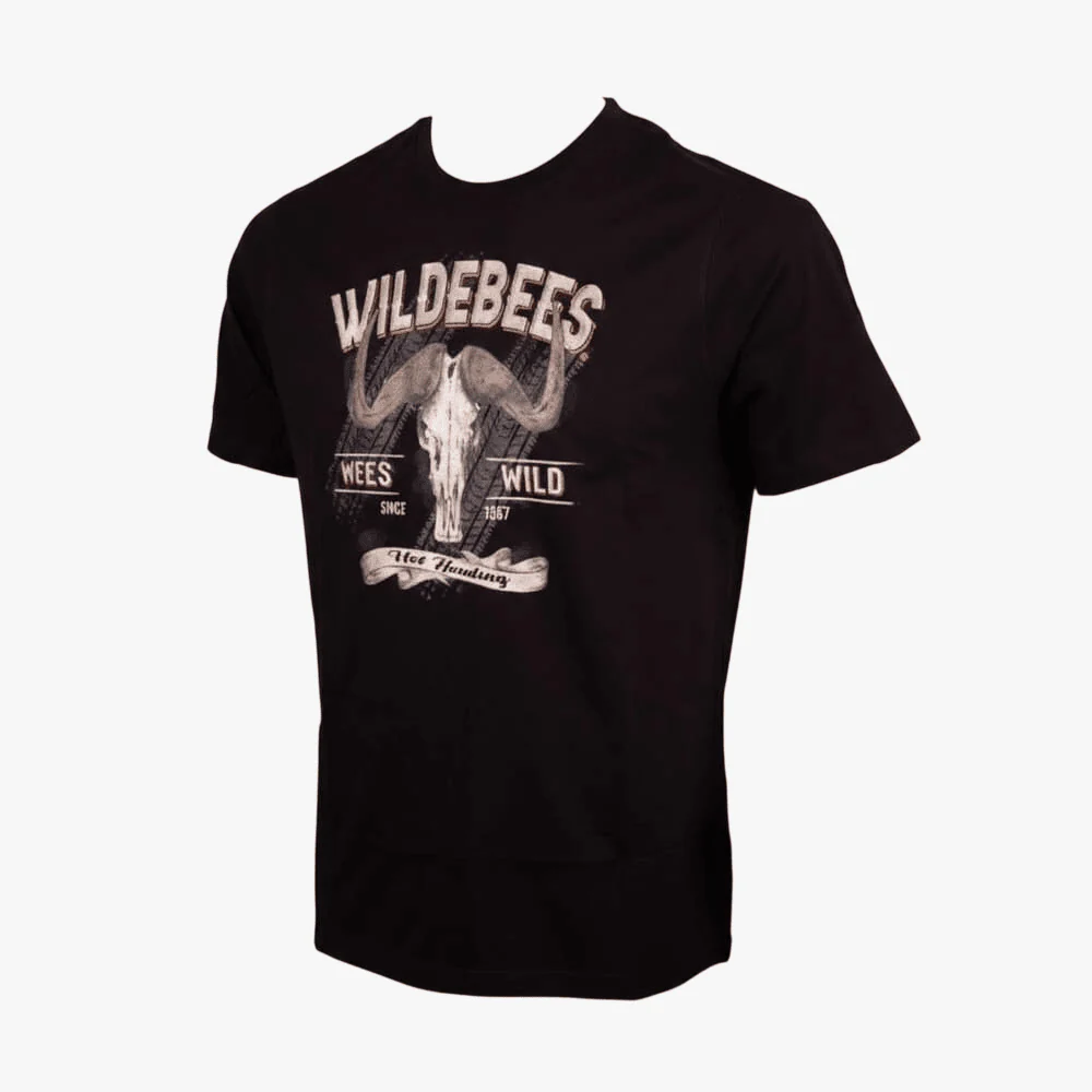 Wildebees Tyre Track Skull Tee Black