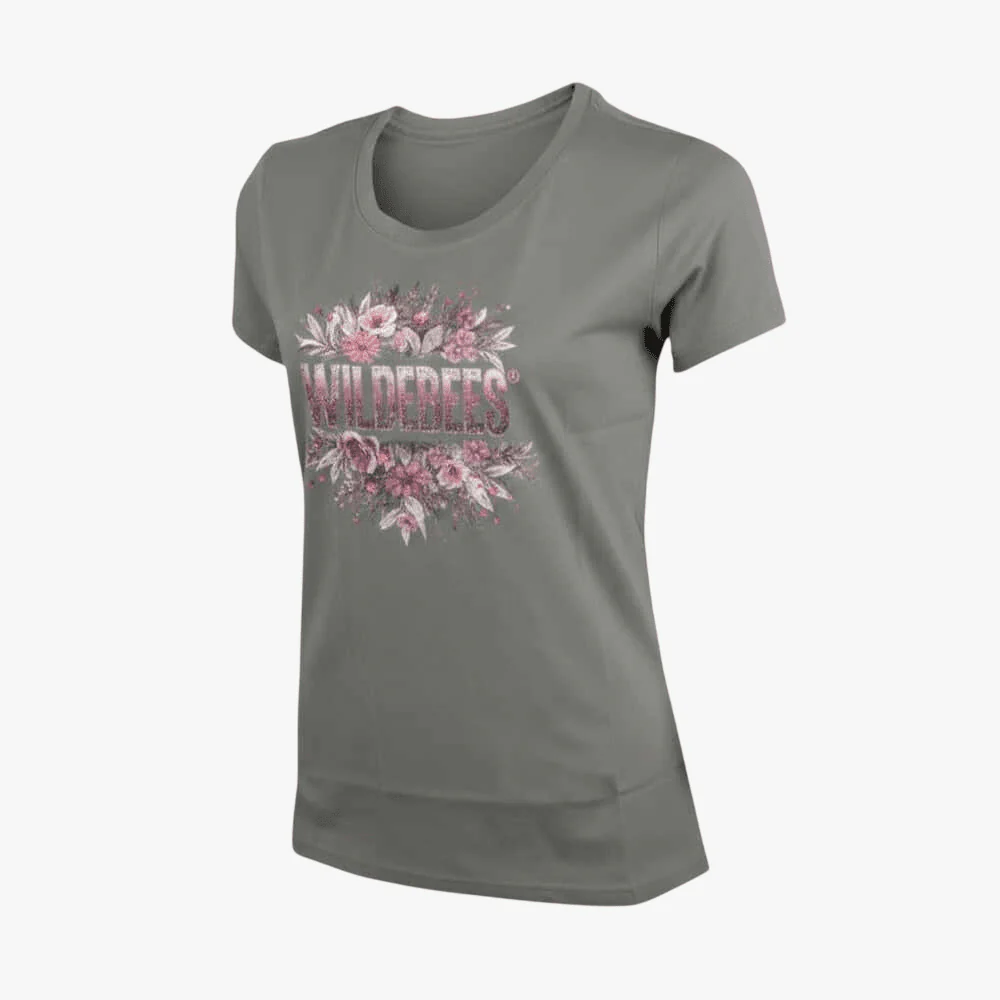 Wildebees Vintage Ombre Bouquet Tee Sage Leaf