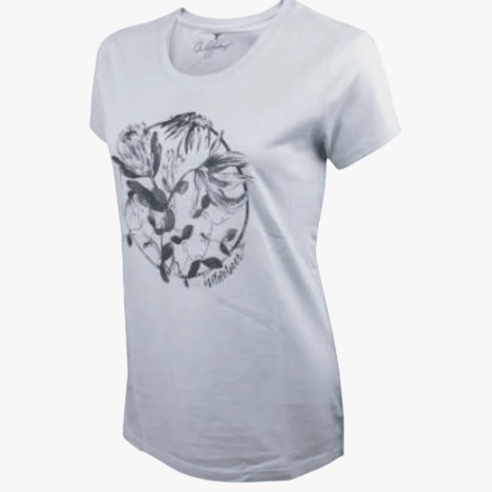 Wildebees Womens Wild Flower Wreath Short Sleeve Tee Dewkist