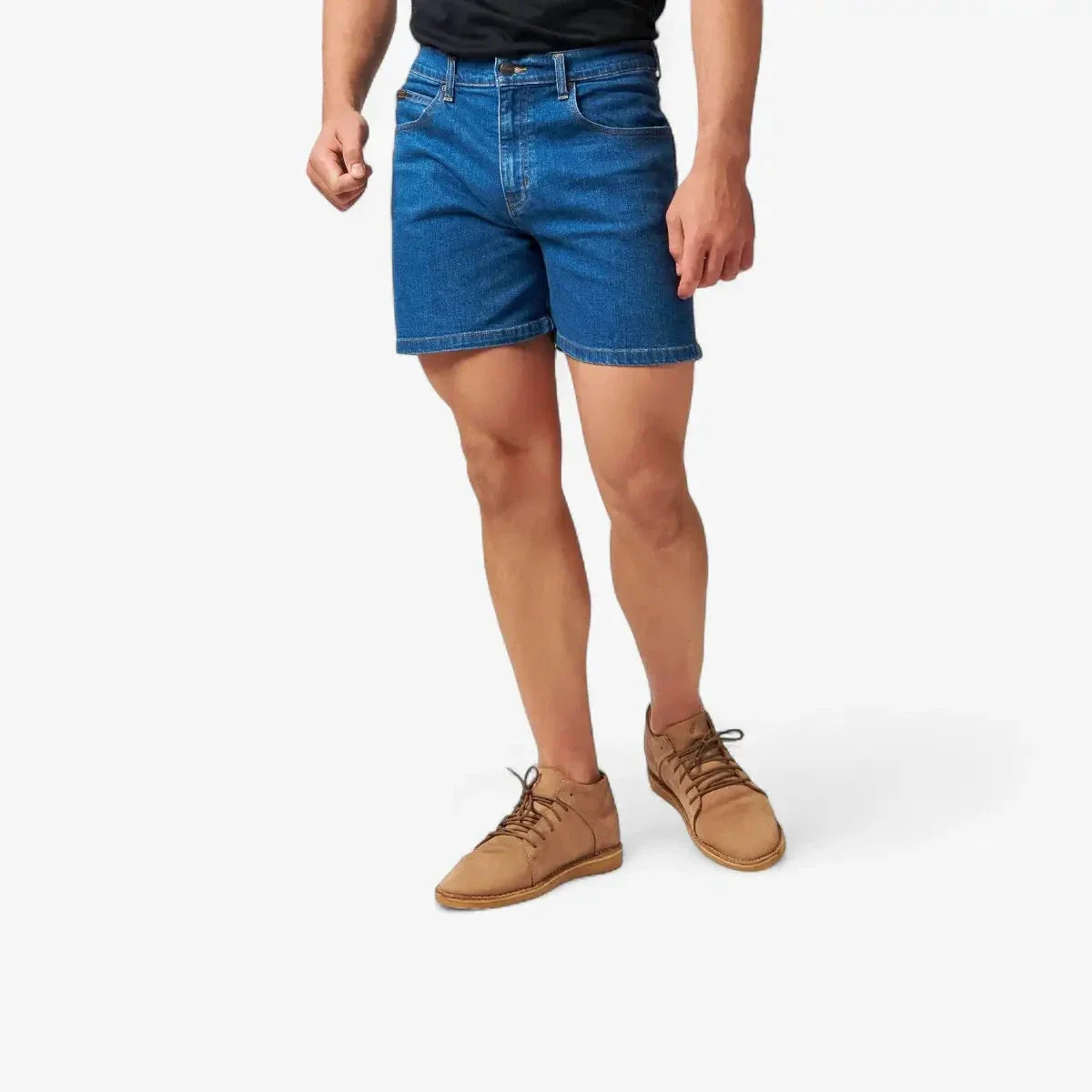 Wrangler Mens Hero Stretch Denim Shorts Stonewash - Image 3