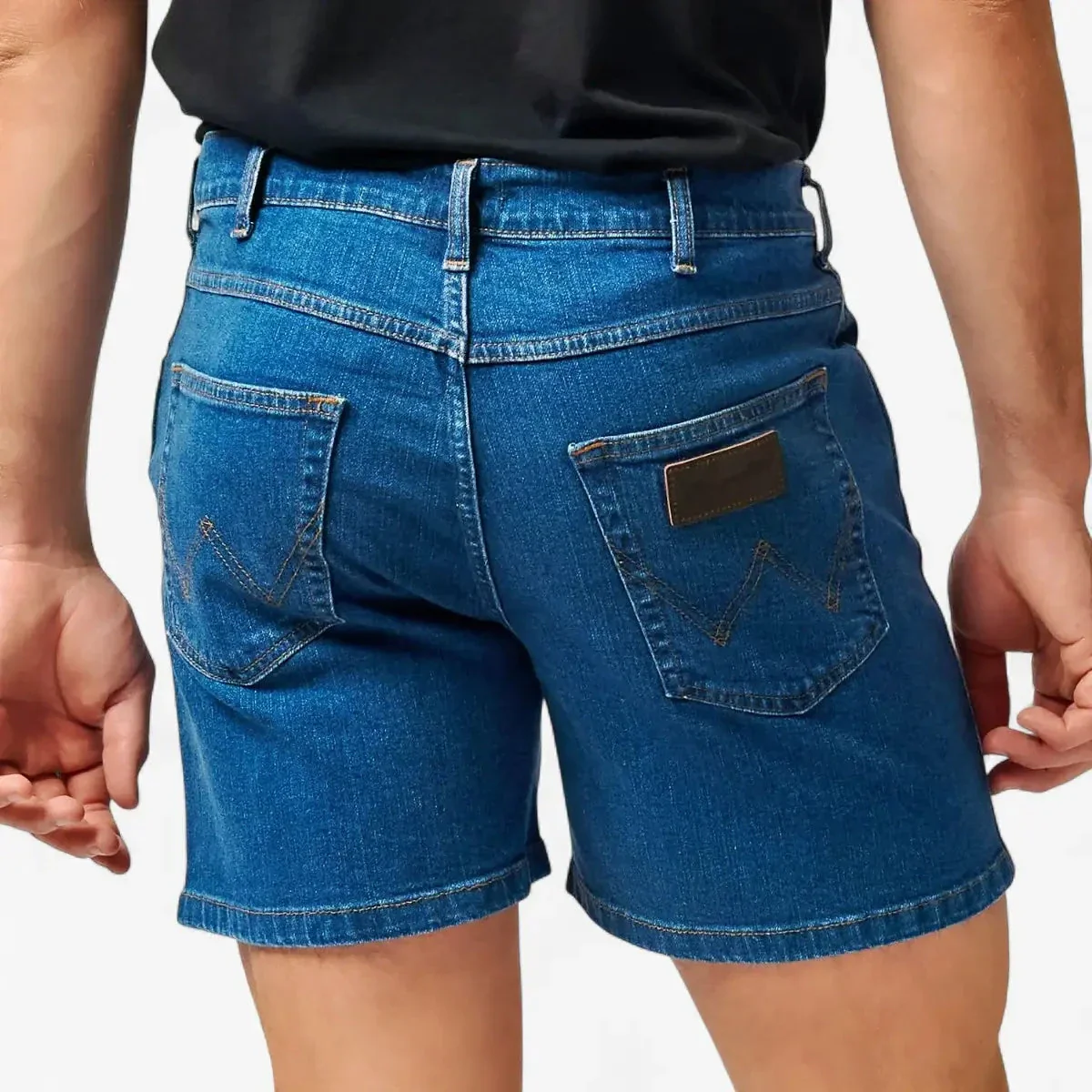 Wrangler Mens Hero Stretch Denim Shorts Stonewash - Image 4