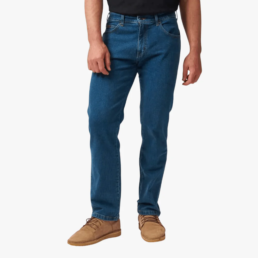 Wrangler Mens Texas Stretch Jean Worn Indigo Wash